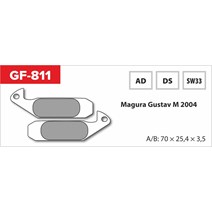brzdové destičky  GF 811 AD MTB MAGURA (bez pružinky, pérka, závlačky)                                                                                                                                                                                    