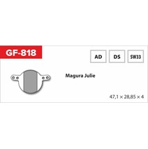 brzdové destičky  GF 818 AD MTB MAGURA (bez pružinky, pérka, závlačky)                                                                                                                                                                                    