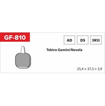 brzdové destičky  GF 810 AD MTB TEKTRO (bez pružinky, pérka, závlačky)                                                                                                                                                                                    