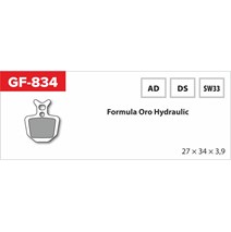 brzdové destičky  GF 834 AD MTB FORMULA (bez pružinky, pérka, závlačky)                                                                                                                                                                                   